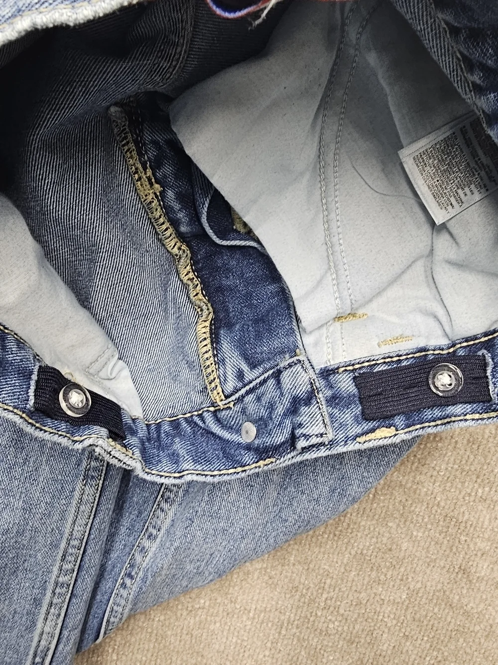 Vintage Old Navy Painter Carpenter Jeans Boys 14 Adjustable Waist Denim 90s